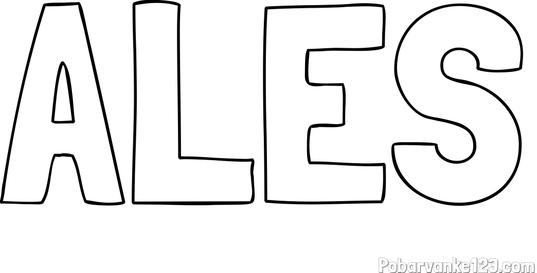 Pobarvanka imena ALEŠ