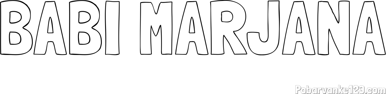 Pobarvanka imena BABI MARJANA