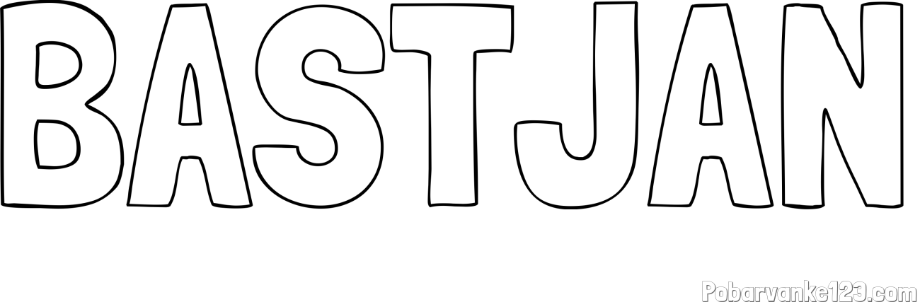Pobarvanka imena BASTJAN