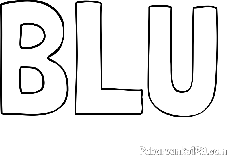 Pobarvanka imena BLU
