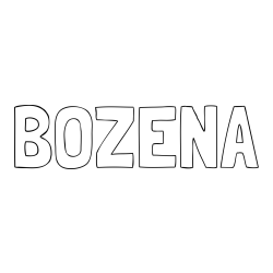 Online izdelana pobarvanka - Pobarvanka imena BOŽENA