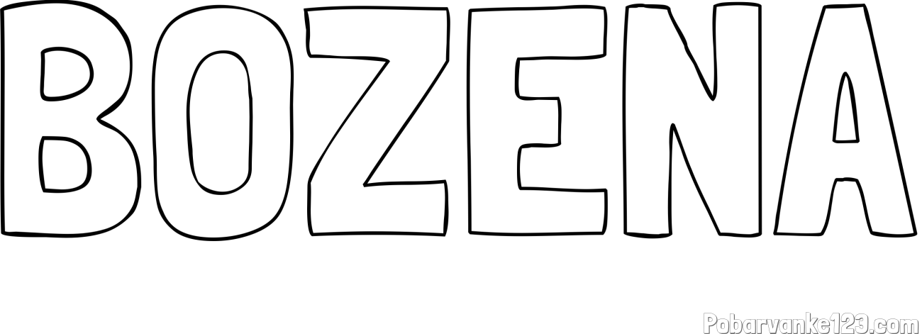 Pobarvanka imena BOŽENA