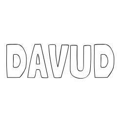 Online izdelana pobarvanka - Pobarvanka imena DAVUD