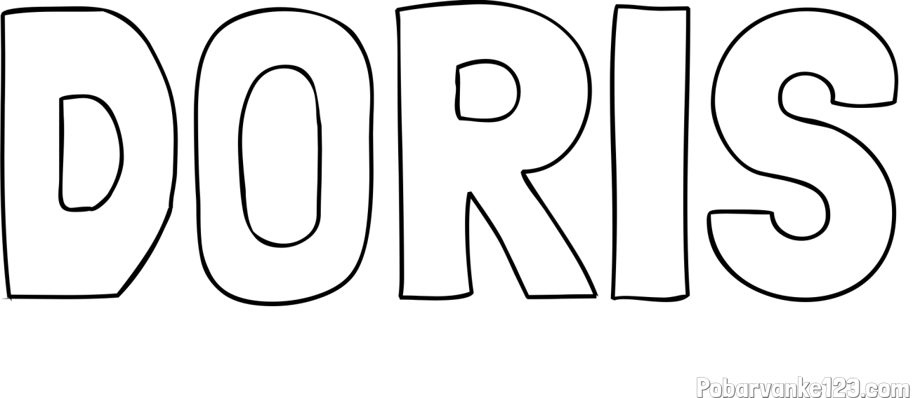 Pobarvanka imena DORIS