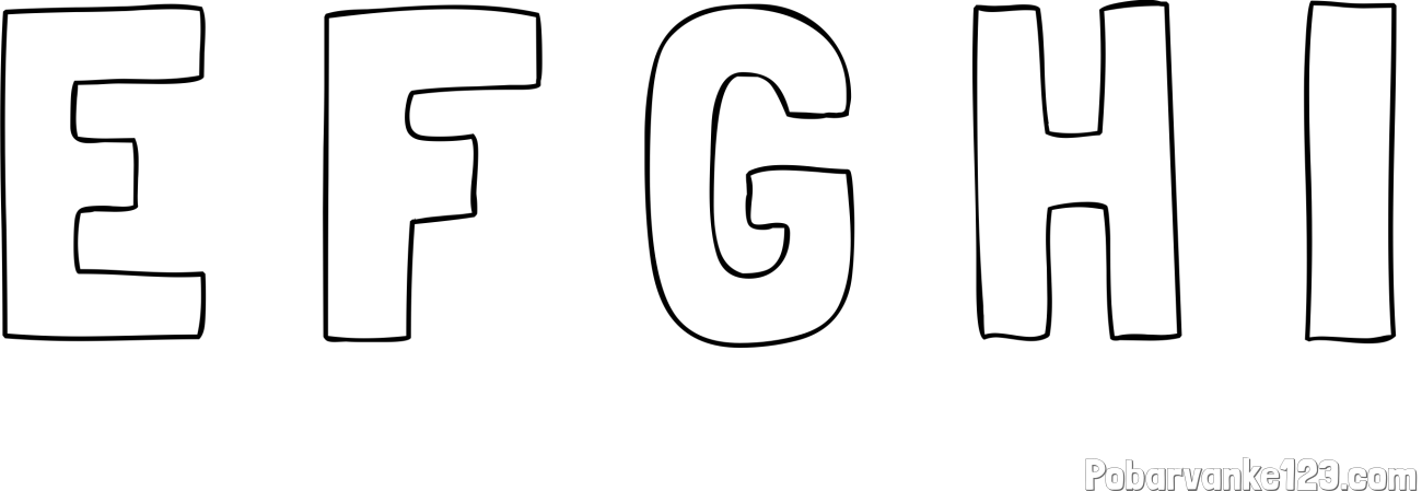 Pobarvanka imena E F G H I