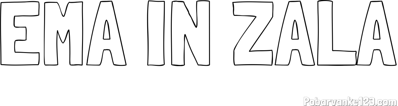 Pobarvanka imena EMA IN ZALA