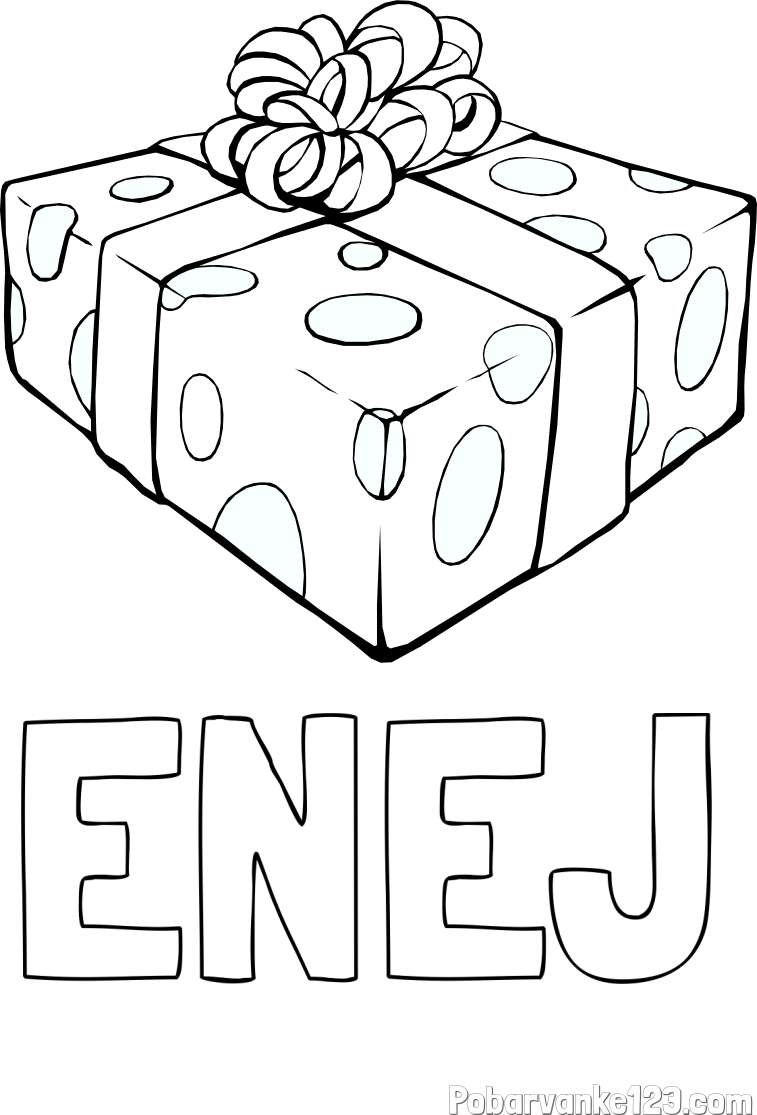 Pobarvanka imena ENEJ in božično darilo