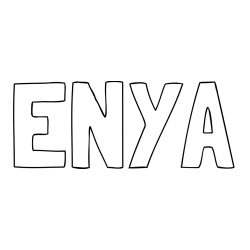 Online izdelana pobarvanka - Pobarvanka imena ENYA