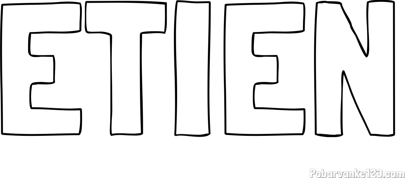 Pobarvanka imena ETIEN