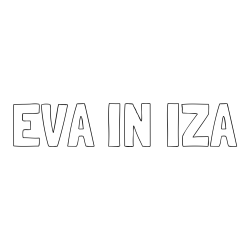 Online izdelana pobarvanka - Pobarvanka imena EVA IN IZA