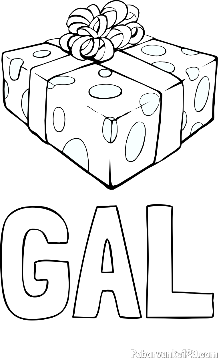 Pobarvanka imena GAL in božično darilo