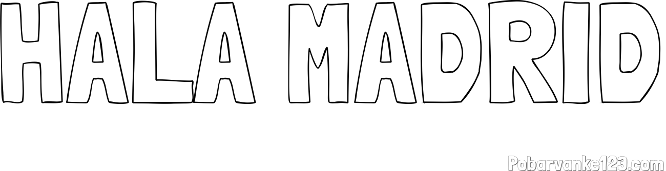 Pobarvanka imena HALA MADRID