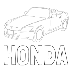 Online izdelana pobarvanka - Pobarvanka imena HONDA in pobarvanka avtomobila znamke Honda