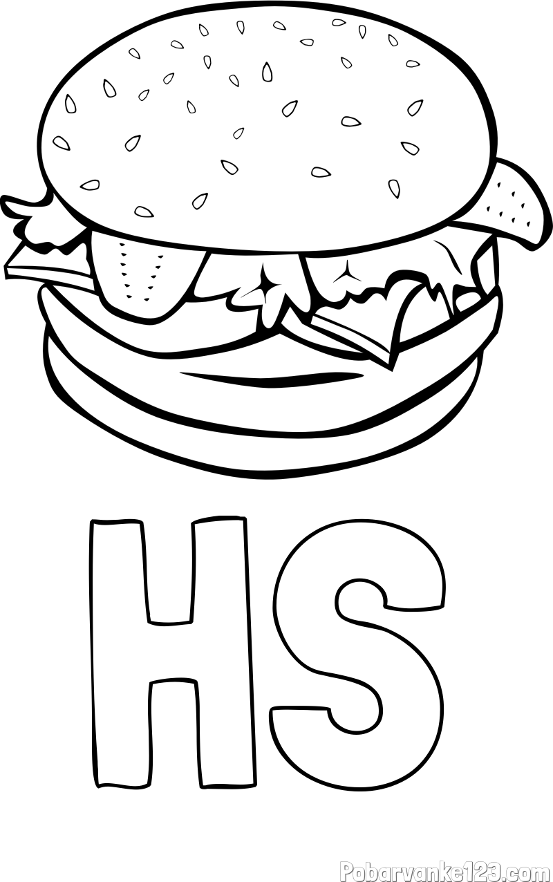 Pobarvanka imena HS in pobarvanka hamburgerja