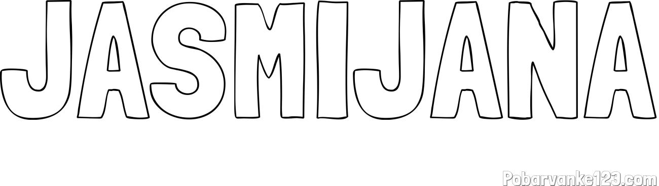 Pobarvanka imena JASMIJANA