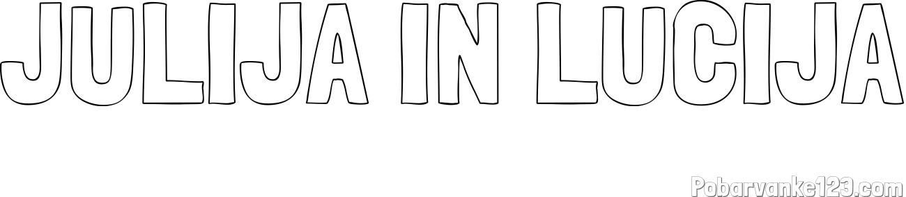 Pobarvanka imena JULIJA IN LUCIJA