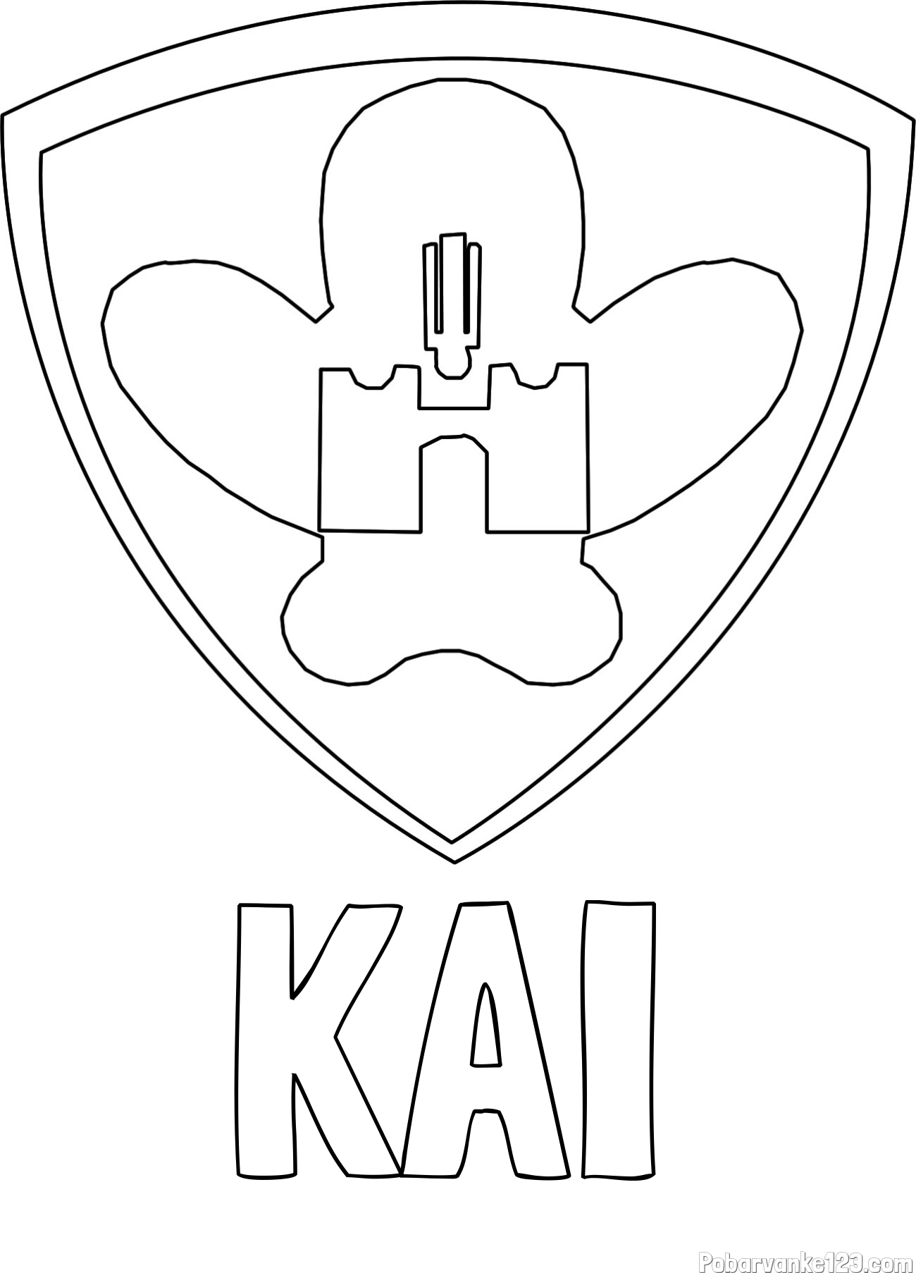 Pobarvanka imena KAI in pobarvanka NK Maribor (grb)