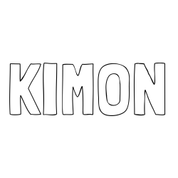 Online izdelana pobarvanka - Pobarvanka imena KIMON