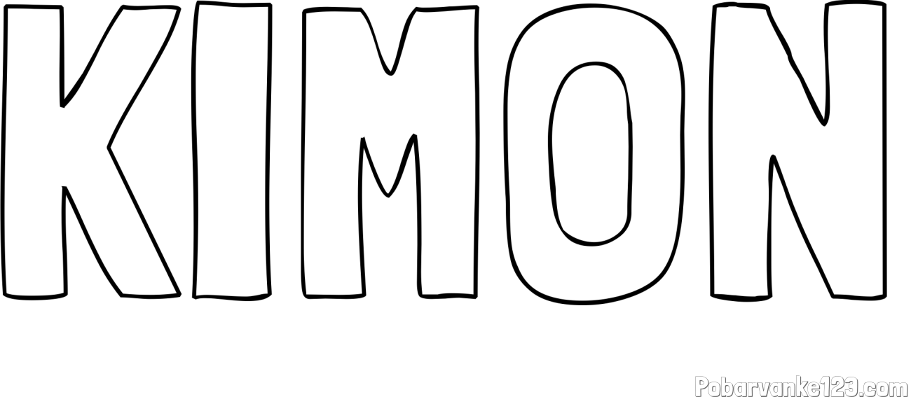 Pobarvanka imena KIMON