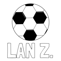 Online izdelana pobarvanka - Pobarvanka imena LAN Z. in pobarvanka nogometne žoge