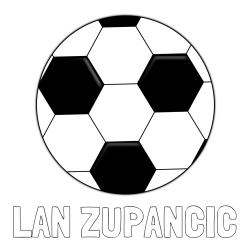Online izdelana pobarvanka - Pobarvanka imena LAN ZUPANČIČ in pobarvanka nogometne žoge
