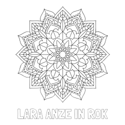 Online izdelana pobarvanka - Pobarvanka imena LARA ANŽE IN ROK in Čudovita pobarvanka mendale