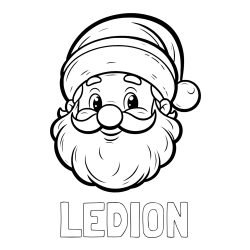 Online izdelana pobarvanka - Pobarvanka imena LEDION in pobarvanka ljubkega Božička