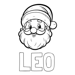 Online izdelana pobarvanka - Pobarvanka imena LEO in pobarvanka ljubkega Božička