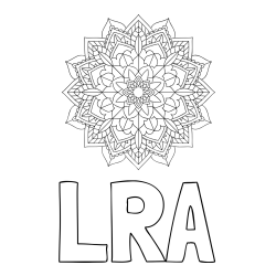 Online izdelana pobarvanka - Pobarvanka imena LRA in Čudovita pobarvanka mendale