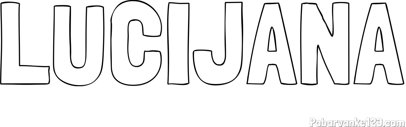 Pobarvanka imena LUCIJANA