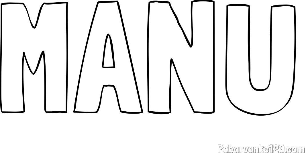 Pobarvanka imena MANU