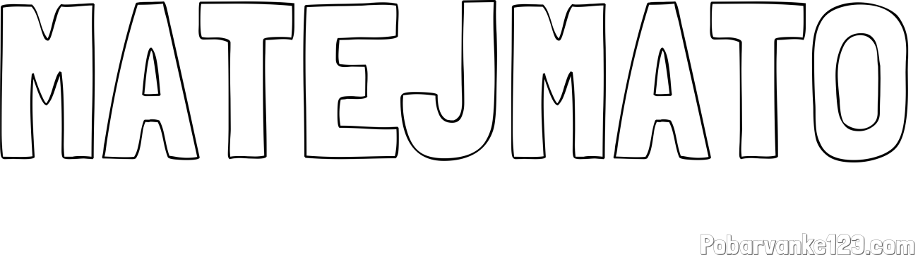 Pobarvanka imena MATEJ-MATO