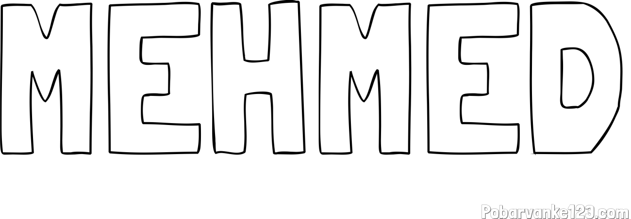 Pobarvanka imena MEHMED