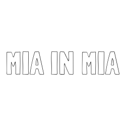 Online izdelana pobarvanka - Pobarvanka imena MIA IN MIA