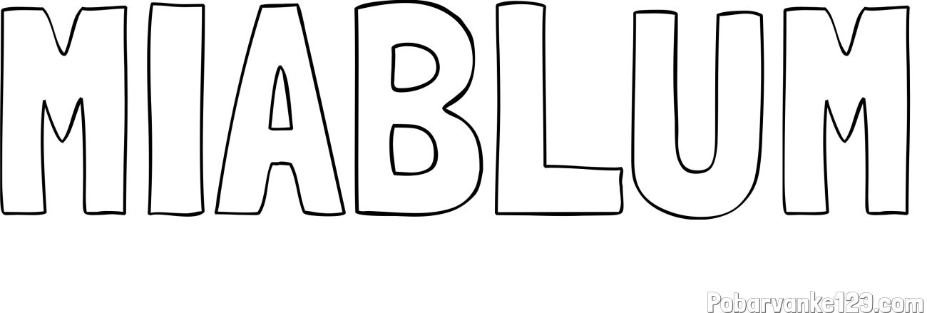 Pobarvanka imena MIABLUM