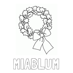 Online izdelana pobarvanka - Pobarvanka imena MIABLUM in pobarvanka adventni venček