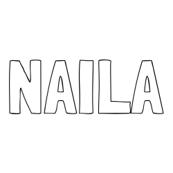 Online izdelana pobarvanka - Pobarvanka imena NAILA