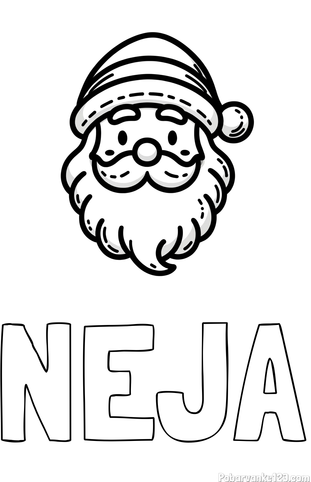 Pobarvanka imena NEJA in pobarvanka Božička za najmlajše