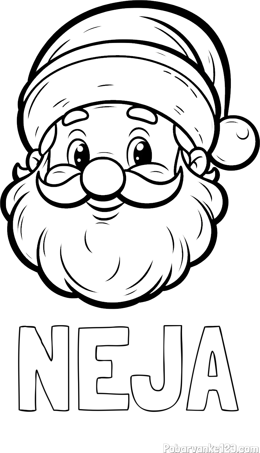 Pobarvanka imena NEJA in pobarvanka ljubkega Božička