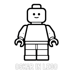 Online izdelana pobarvanka - Pobarvanka imena OSKAR IN LEGO in pobarvanka LEGO figurice fanta