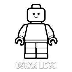 Online izdelana pobarvanka - Pobarvanka imena OSKAR LEGO in pobarvanka LEGO figurice fanta