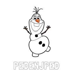 Online izdelana pobarvanka - Pobarvanka imena PEDENJPED in pobarvanka ljubkega snežaka Olaf