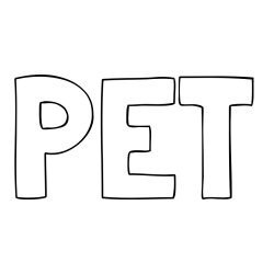 Online izdelana pobarvanka - Pobarvanka imena PET