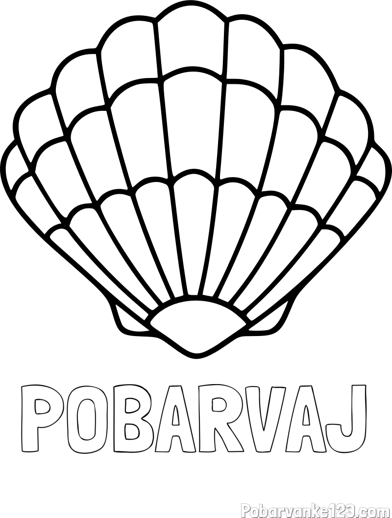 Pobarvanka imena POBARVAJ in pobarvanka školjke