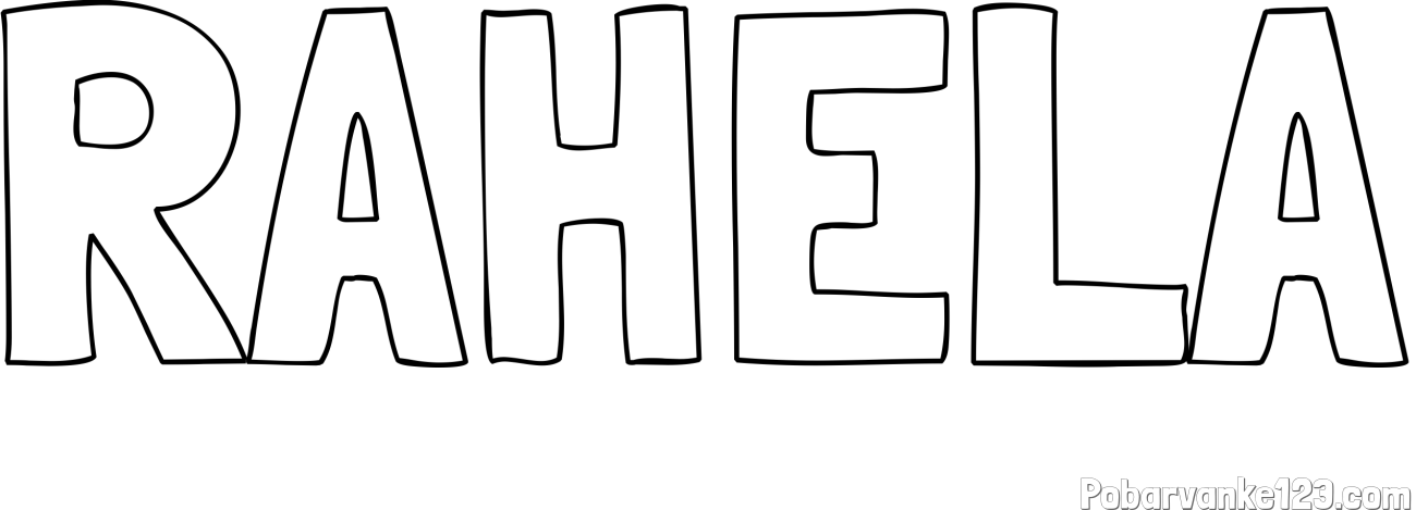Pobarvanka imena RAHELA