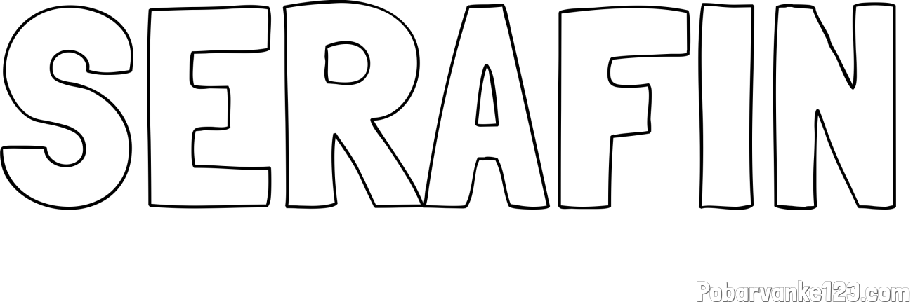 Pobarvanka imena SERAFIN