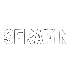 Online izdelana pobarvanka - Pobarvanka imena SERAFIN