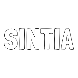 Online izdelana pobarvanka - Pobarvanka imena SINTIA