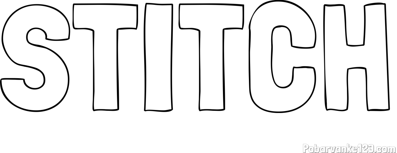 Pobarvanka imena STITCH