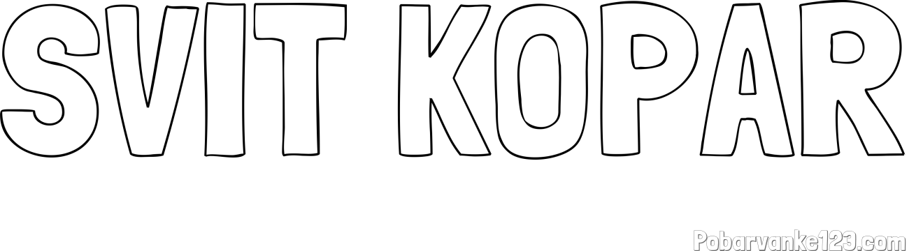 Pobarvanka imena SVIT KOPAR